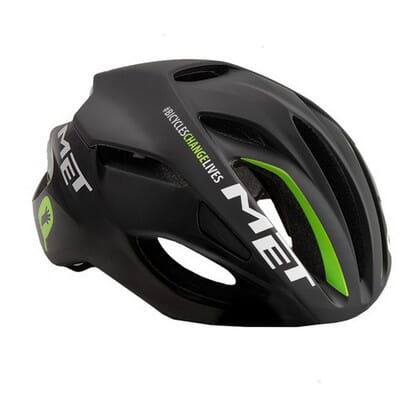MET Rivale Black Green Team Helmet
